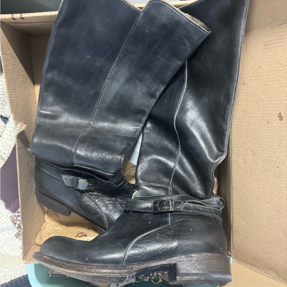 Bed Stu Black Tall Boots
